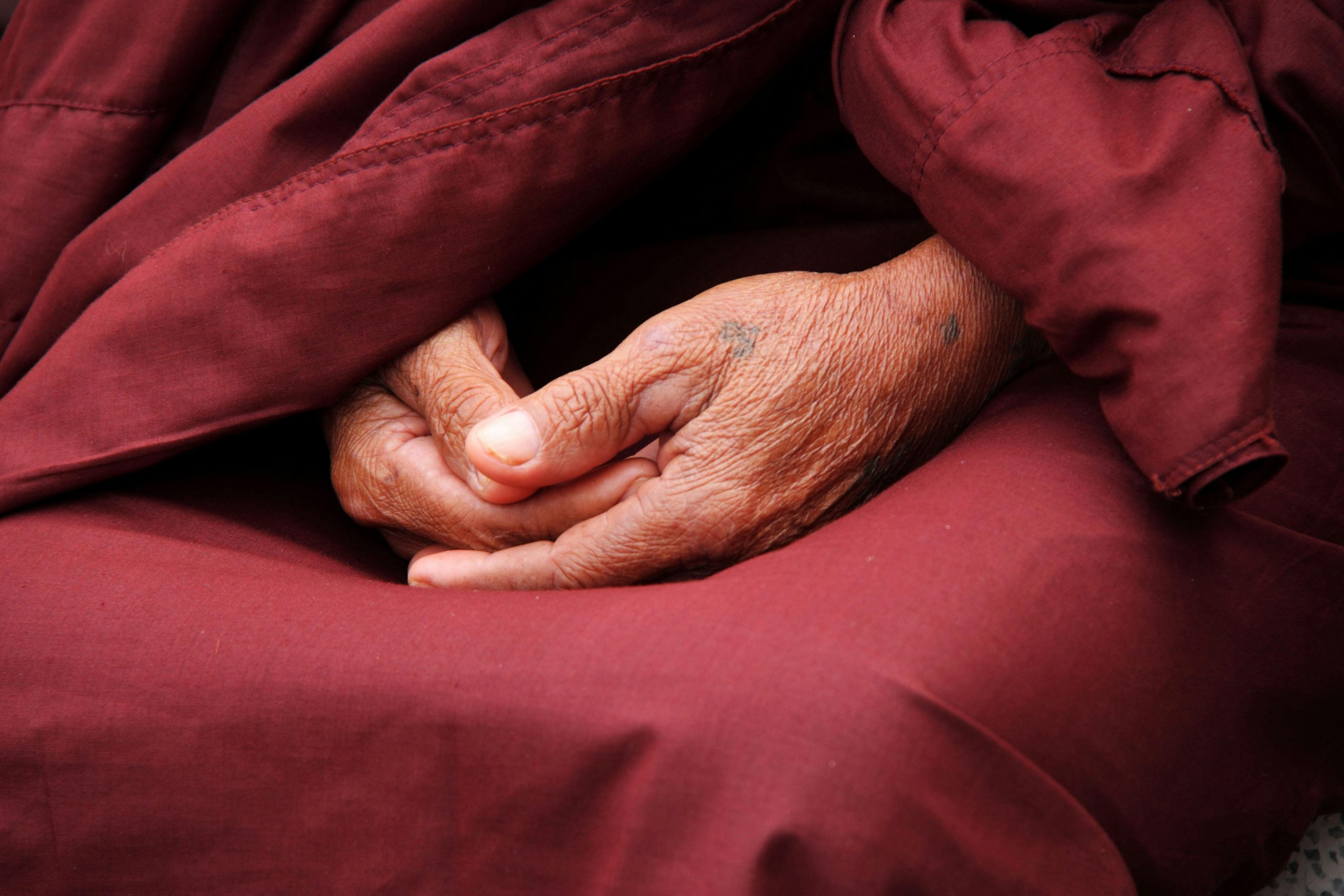 hands of a monk