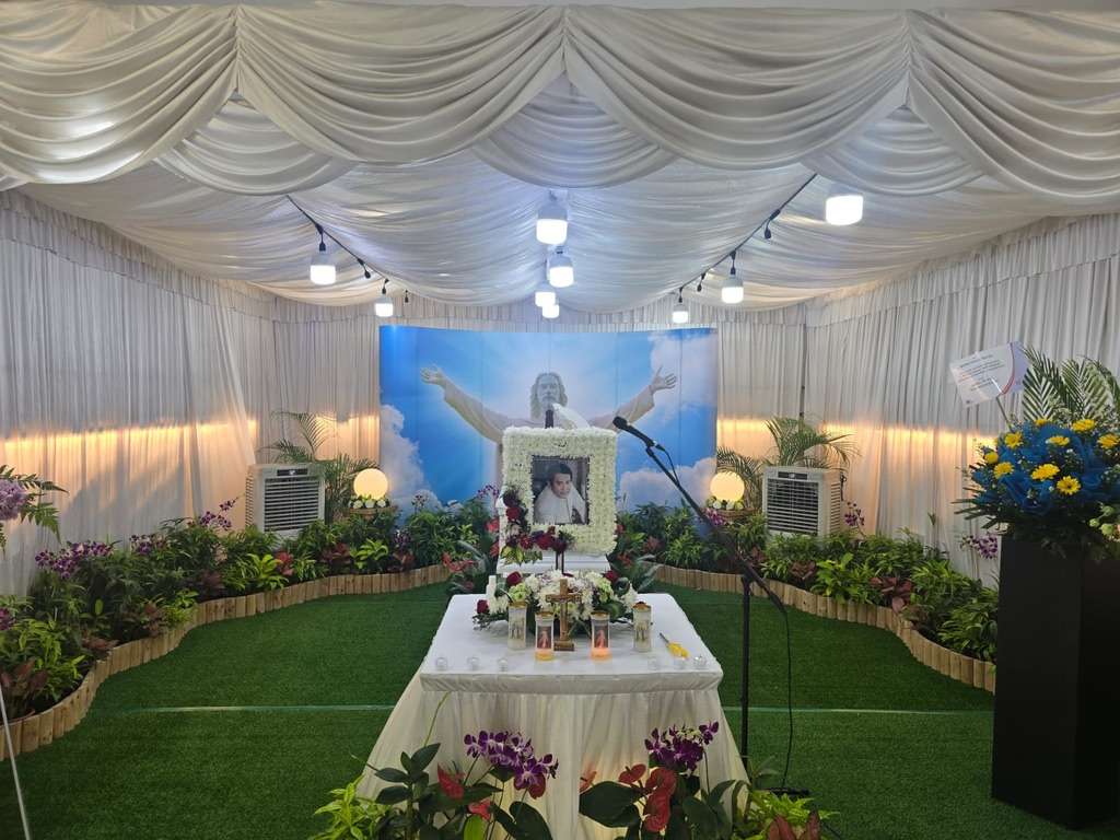 catholic funeral service in hdb void deck in singapore by a.lifegrad funeral service