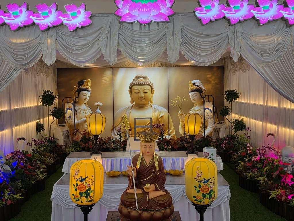 buddhist funeral service wake setup in HDB Void Deck by A.LifeGrad Funeral Services in Singapore