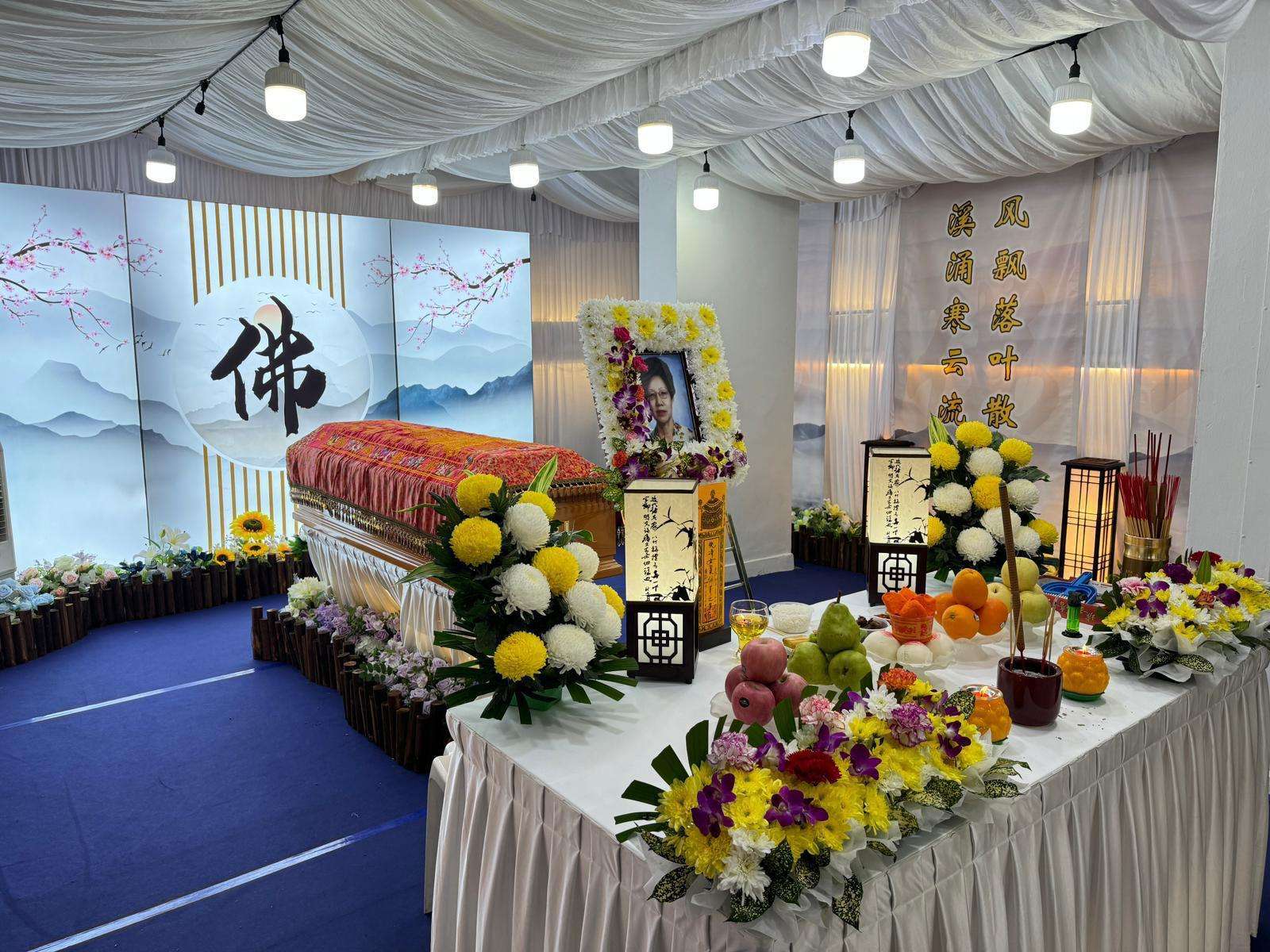 buddhist funeral service wake setup in HDB Void Deck by A.LifeGrad Funeral Services in Singapore